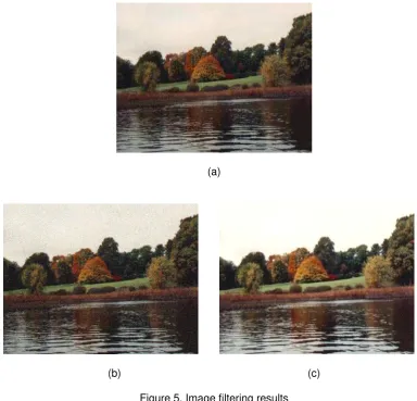 Figure 5. Image filtering results 
