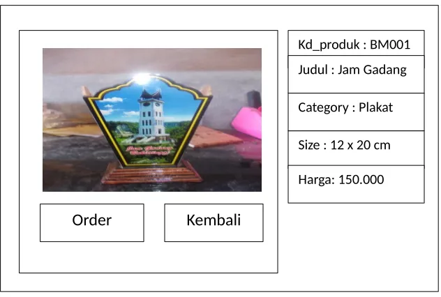 Gambar  6 : Form produk