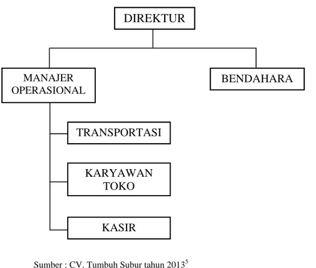 Gambar 2.1 StrukturOrganisasi CV. Tumbuh Subur