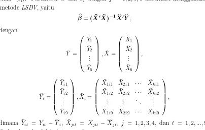 Table 1. Estimasi parameter model efek tetap