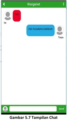 Gambar 5.7 Tampilan Chat 