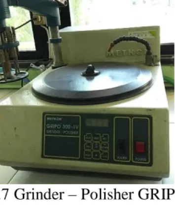 Gambar 3.7 Grinder – Polisher GRIPO 300-1V  5.  Tabung nitrogen cair 