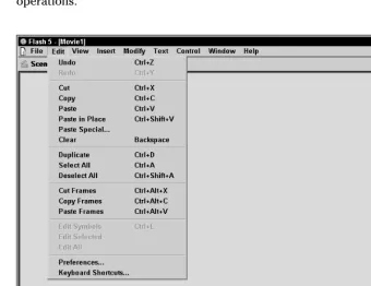 Figure 2-8: Edit Menu on the PC with the Equivalent Mac Menu Inset