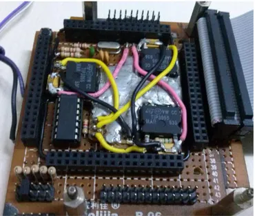 Gambar 5.  Modul Power Supply dengan kombinasi ic switching 1 ampere dan penguat arus BJT 15  Ampere dengan input 15 volt dan output 3.3, 5, dan 6.8 volt  