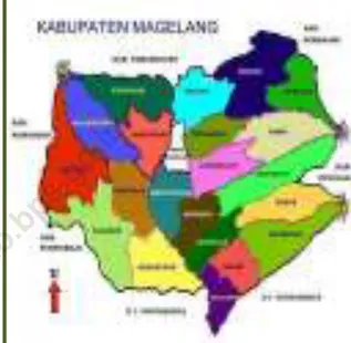 Gambar 1.1 Peta Kabupaten Magelang 