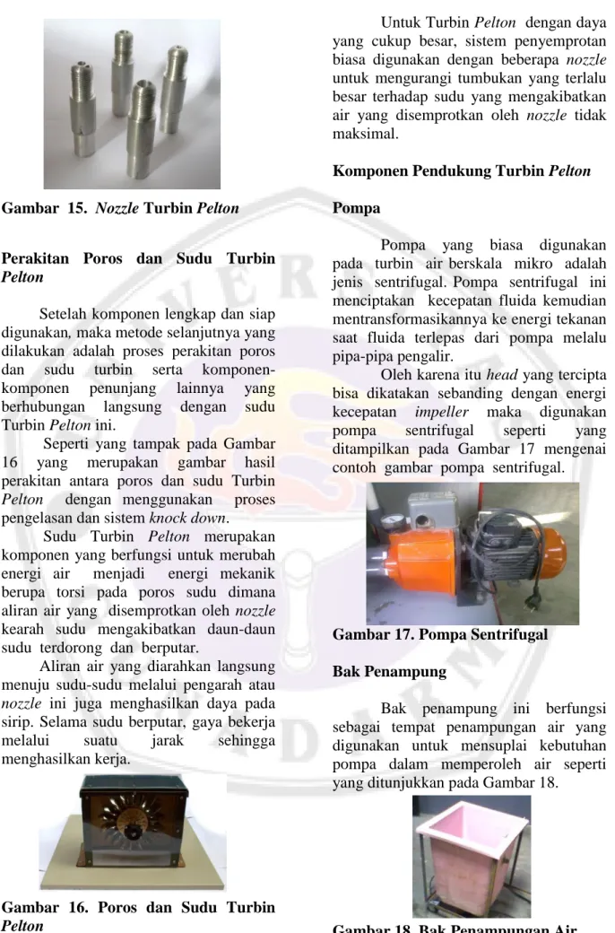 Gambar  15.  Nozzle Turbin Pelton 