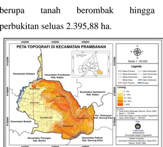 Gambar 4. Peta Administratif   Kecamatan Prambanan 