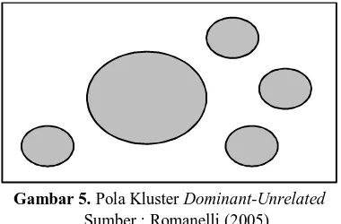 Gambar 5. Pola Kluster Dominant-Unrelated Sumber : Romanelli (2005) 