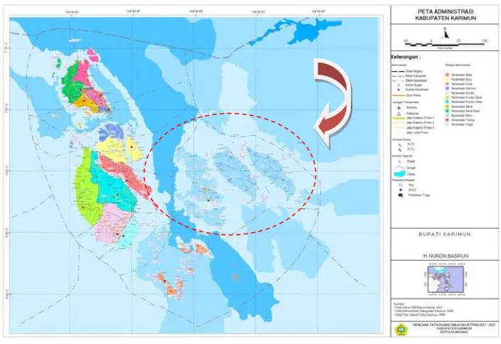 Gambar 1.  Lokasi Penelitian Pulau Moro Karimun Kepulauan Riau (Sumber :  Bappeda Karimun, 2013)  