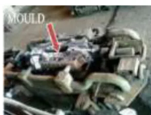 Gambar 14 Mould dalam blok Concast. 