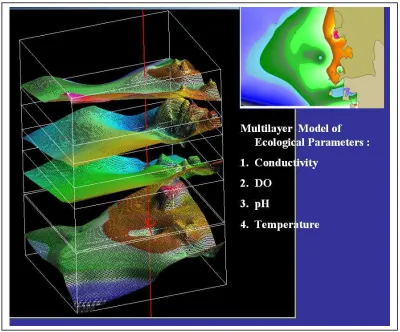 Fig. 3  Visualization of multi-layer spatial-ecology model of  West Coast of Padang  