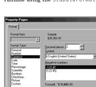 Figure 8-2: Specifying a format for your data