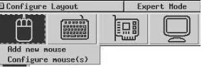 Figure 6-11: xf86cfg keyboard menu