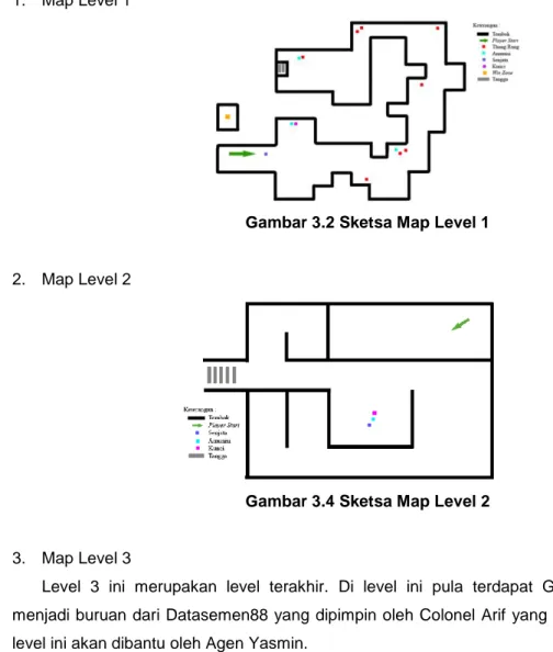Gambar 3.2 Sketsa Map Level 1 
