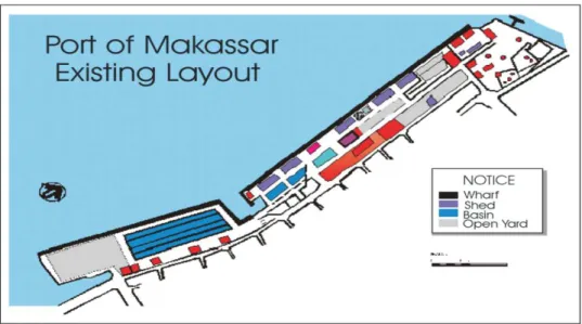 Gambar IV-7 . Tata Letak Fasilitas Pelabuhan Soekano-Hatta,  Makassar 