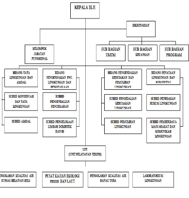 Gambar 2.2 Struktur Organisasi BLH-SU 