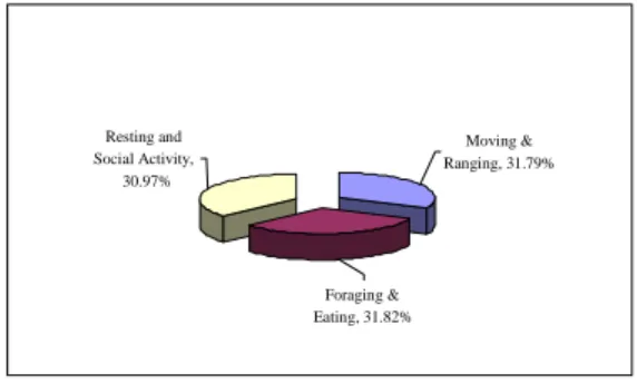 Figure 3. Percentage of time budget in javan leaf monkey daily activity   