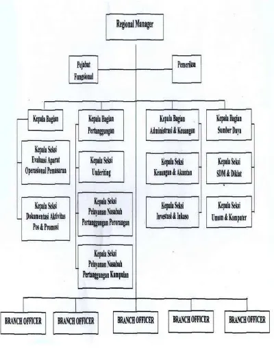 Gambar 2.1 Struktur Organisasi PT. Asuransi Jiwasraya (Persero) Medan 