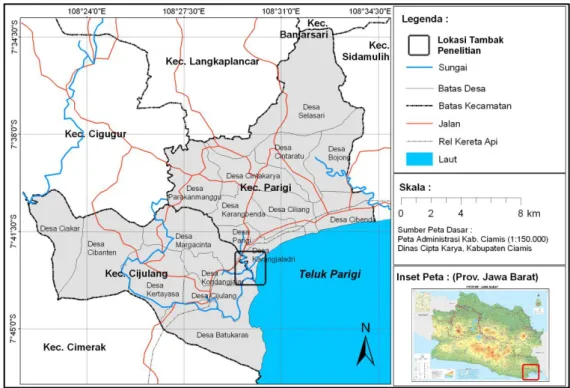 Gambar 2. Peta Administrasi Kecamatan Cijulang dan Kecamatan Parigi 