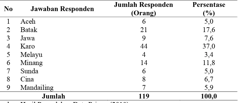 Tabel  4.7. Suku/Etnis Responden 