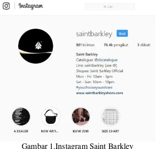 Gambar 1.Instagram Saint Barkley 