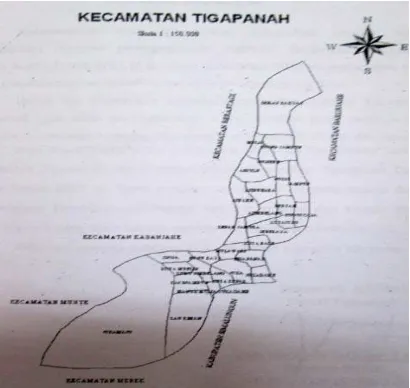 Gambar 4.1.1 Peta Kecamatan Tigapanah Kabupaten Karo