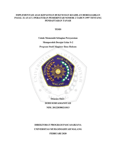 Implementasi Asas Kepastian Hukum Dan Keadilan Berdasarkan Pasal 32