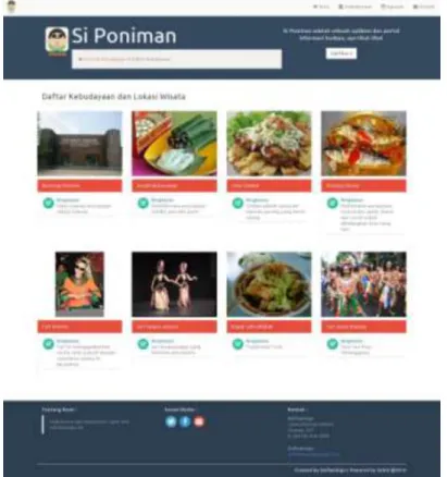 Gambar 12. Halaman daftar objek wisata dan budaya 