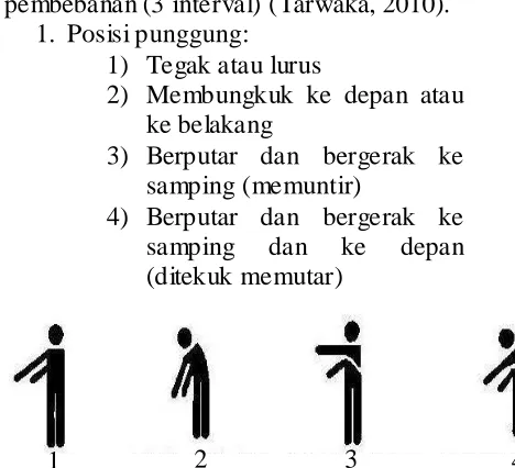 Gambar 1. Klasifikasi posisi punggung  
