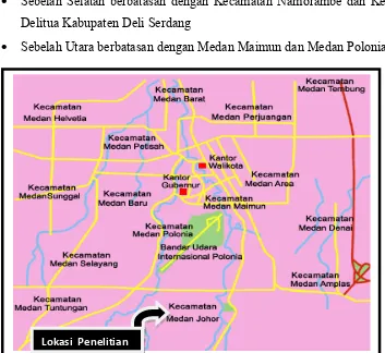 Gambar 4.1. Peta Wilayah Kecamatan Medan Johor 