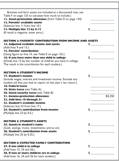Table F on page 125 to calculate how much to include.)