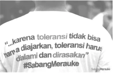 Gambar 1 : Pesan Toleransi Sabangmerauke (sumber :sabangmerauke.id)