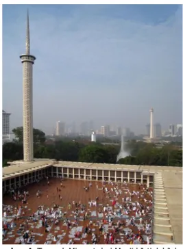 Gambar 4. Tampak Minaret dari Masjid Istiqlal Jakarta  Sumber : islamgram.blogspot.co.id 