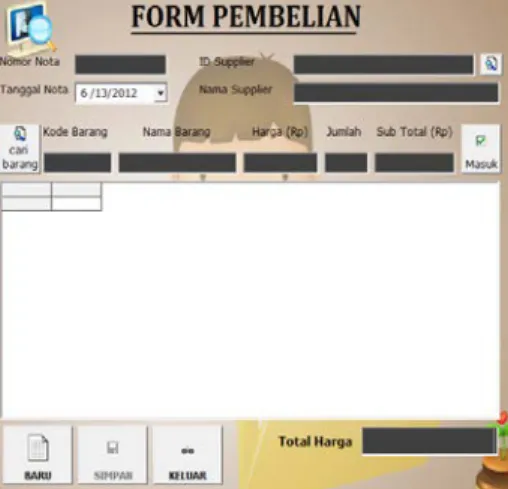 Gambar 4.67 Tampilan Form  Input Pembelian 