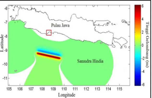 Gambar 5. Kondisi Laut di Sekitar Pusat Gempa saat Terjadi Gempa 