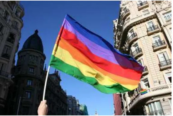 Gambar 1. Rainbow flag atau bendera LGBT 