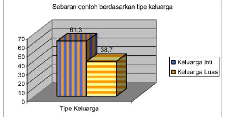 Gambar 3. Sebaran contoh berdasarkan tipe keluarga 