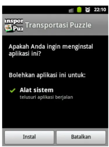 Gambar 4.3 Halaman setelah Aplikasi Terinstal  4.1.3 Manual Program 