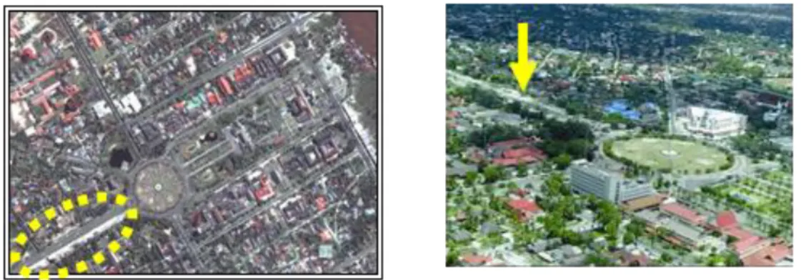 Gambar 1. Lokasi Jalan Yos Sudarso  Sumber : google map dan Pemkot Palangka Raya 
