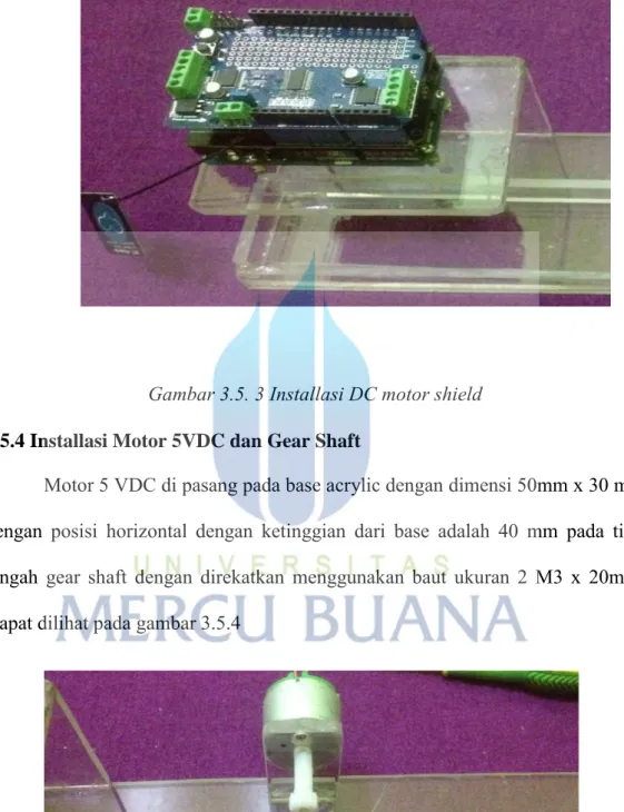 Gambar 3.5. 4 Installasi DC motor 