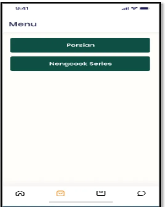Gambar 3.3 Pemilihan Menu 