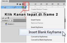 Gambar 39. Insert Blank Keyframe 