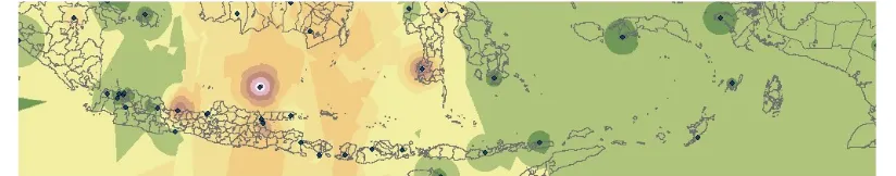 Gambar 4  Interpolasi metode Kriging