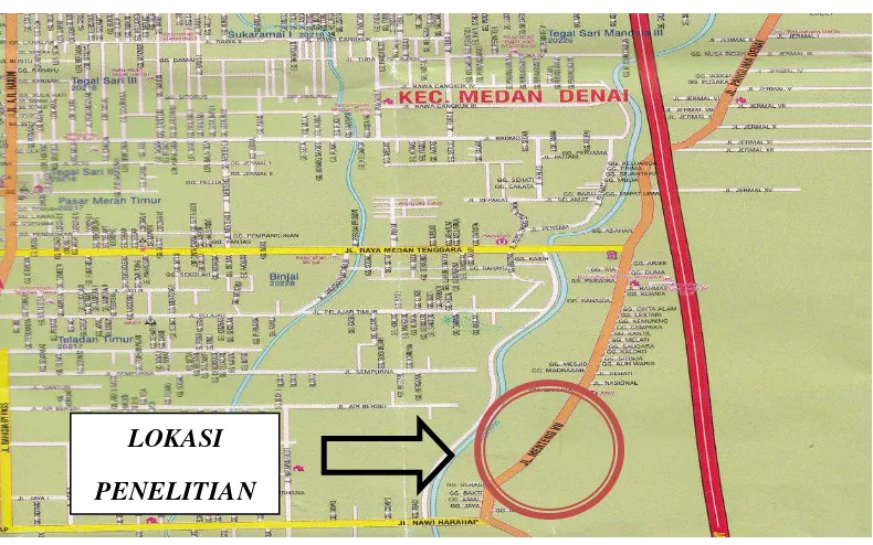 Gambar IV.1 Peta Kecamatan Medan Denai  