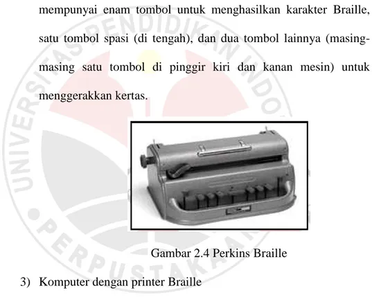 Gambar 2.4 Perkins Braille 