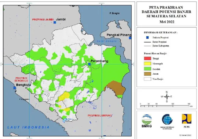 Tabel 2.TingkatPotensi BanjirWilayah Kabupaten / Kota Bulan Mei 2022 