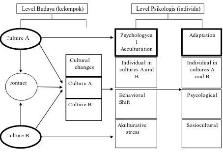 gambar 1: Level Budaya (kelompok) Level budaya (kelompok)                                 level psikologis (individu) Level Psikologis (individu) 