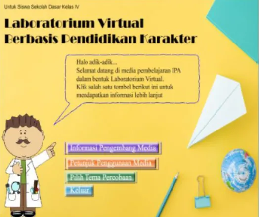 Gambar 1. Halaman depan laboratorium virtual 