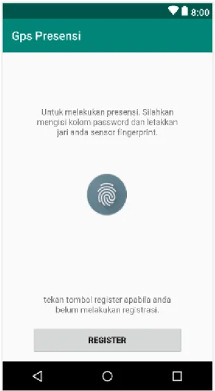 Gambar 3.6 User interface menu presensi aplikasi Android 