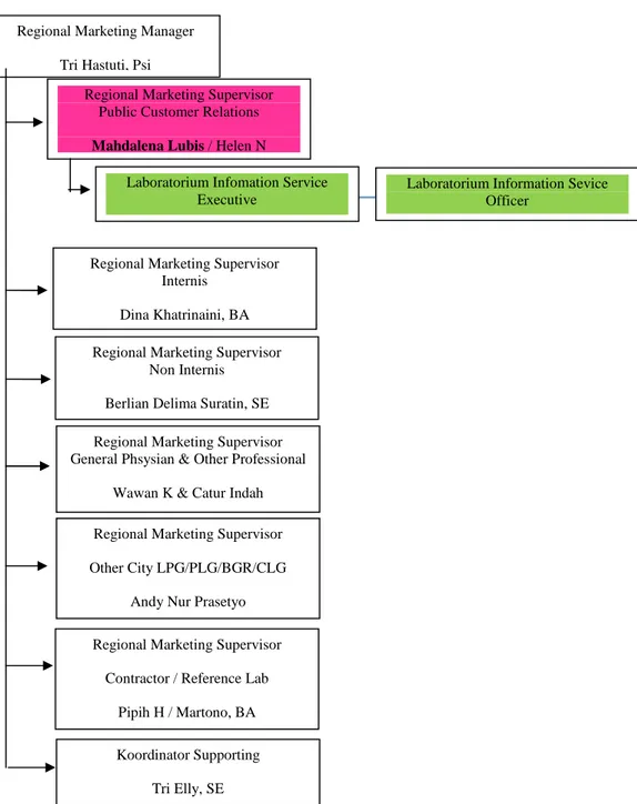 Gambar 4.4 Struktur Organisasi Divisi Marketing Wilayah 3 Jakarta 